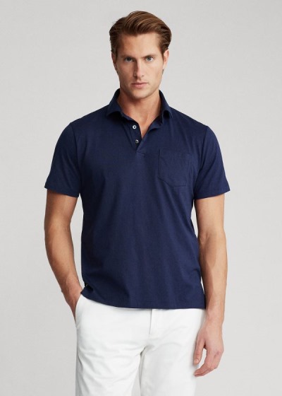 Polos Polo Ralph Lauren Hombre Azul Marino - Custom Slim Fit Jersey - CLJDA8765